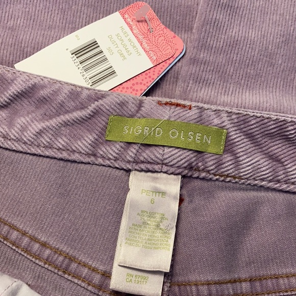 Sigrid Olsen Dusty Grape Corduroy Jeans - Picture 3 of 4